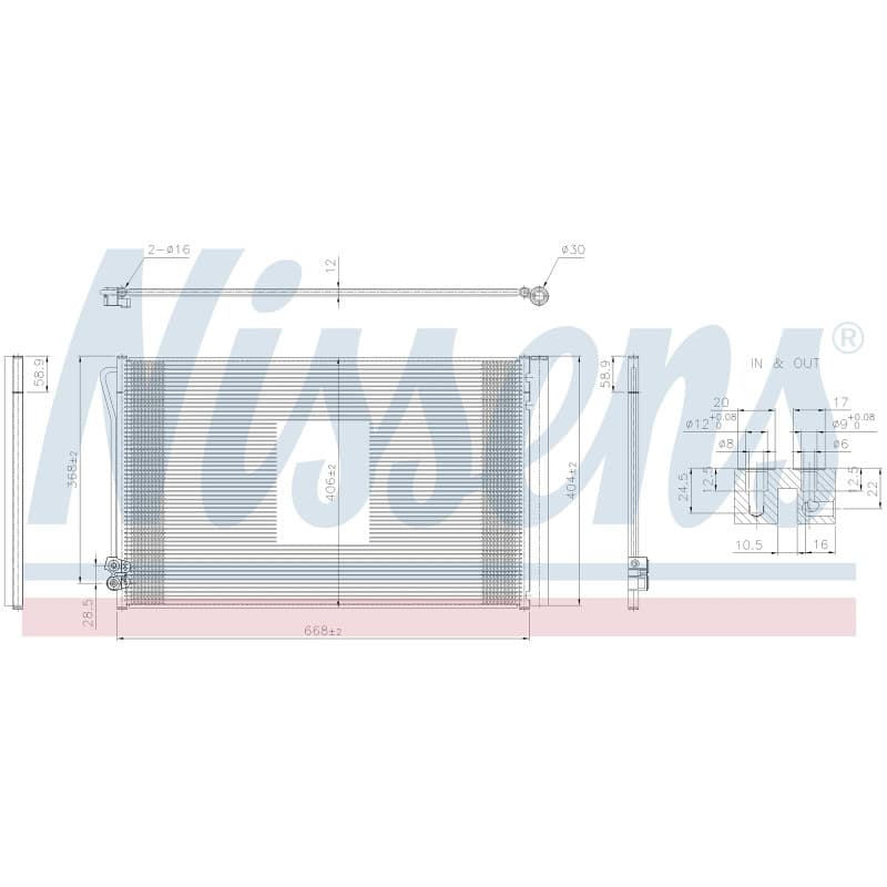 Kondicionieriaus kondensatorius NISSENS 941539 NISS