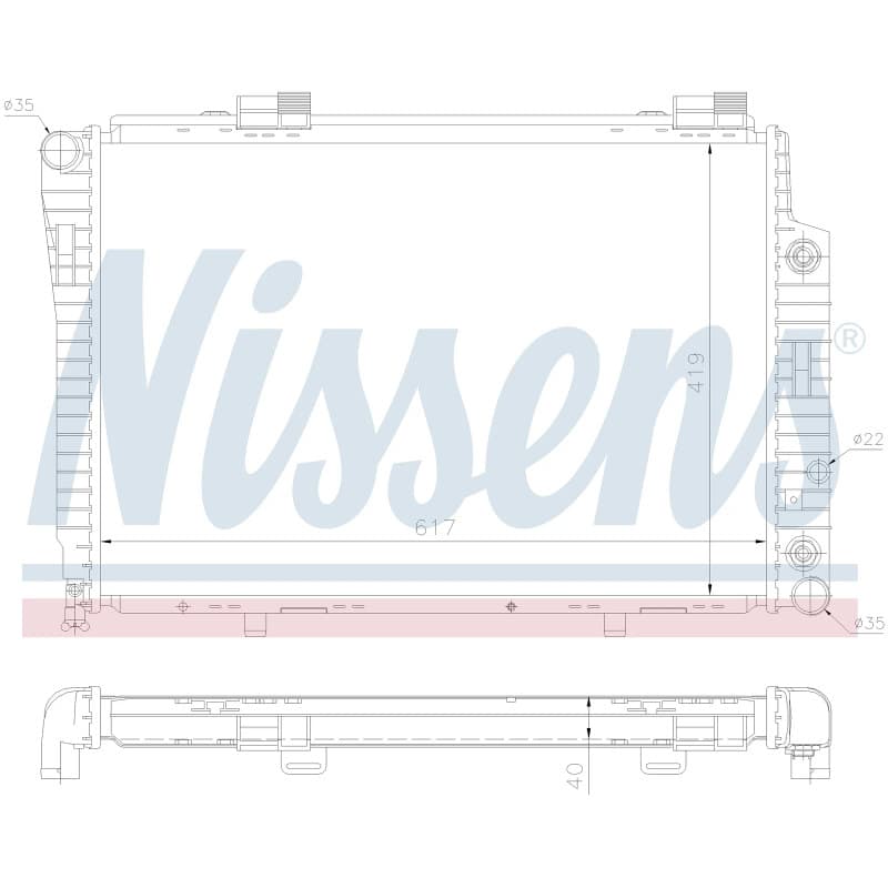 NISSENS radiatorius, variklio aušinimas 62749A NISS