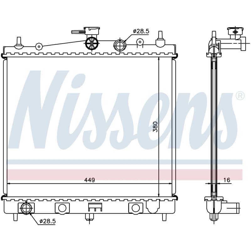 NISSENS radiatorius, variklio aušinimas 62902A NISS