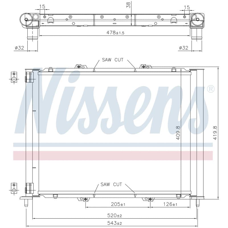 NISSENS aušintuvo modulis 637626 NISS