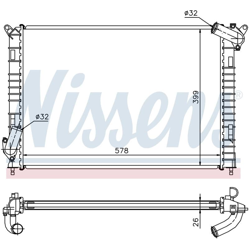 NISSENS radiatorius, variklio aušinimas 69701A NISS