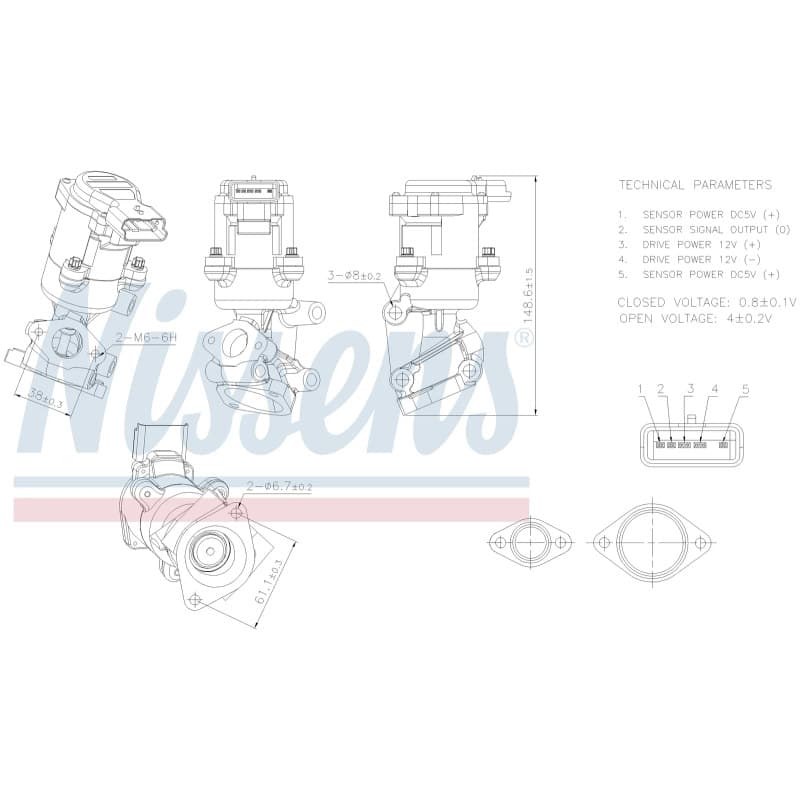 NISSENS ERG vožtuvas 98237 NISS