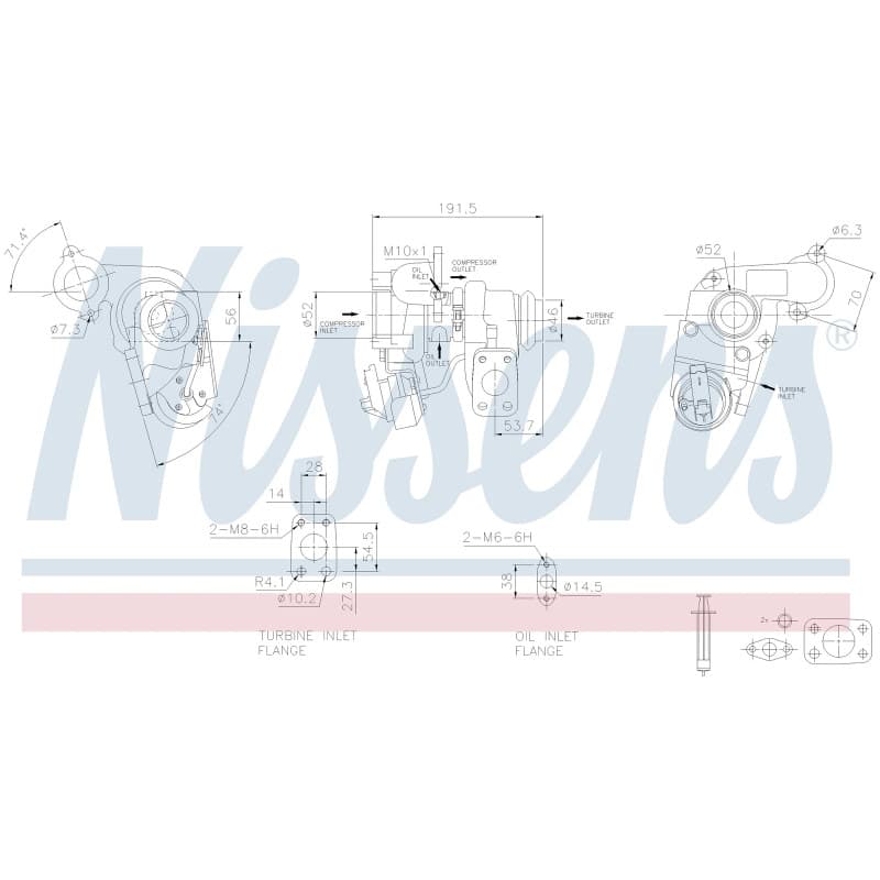 NISSENS kompresorius, įkrovimo sistema 93259 NISS