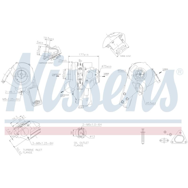NISSENS kompresorius, įkrovimo sistema 93273 NISS