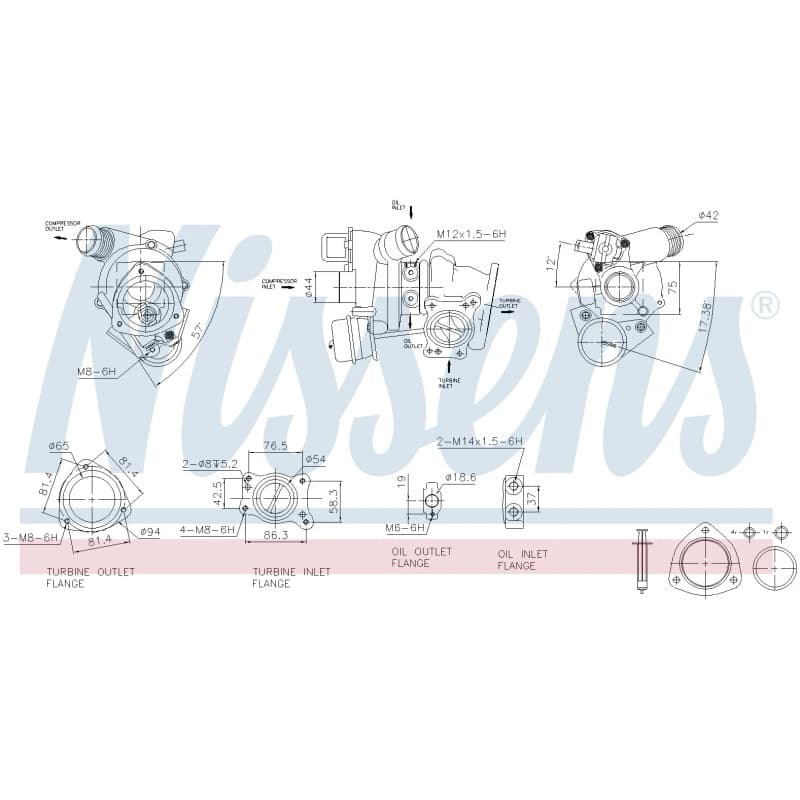 NISSENS kompresorius, įkrovimo sistema 93282 NISS