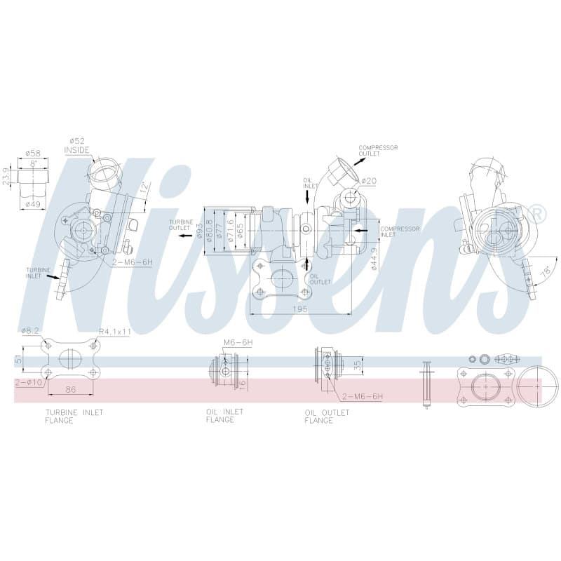 NISSENS kompresorius, įkrovimo sistema 93306 NISS
