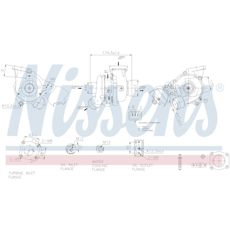 NISSENS kompresorius, įkrovimo sistema 93428 NISS