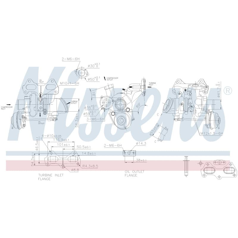 NISSENS kompresorius, įkrovimo sistema 93435 NISS