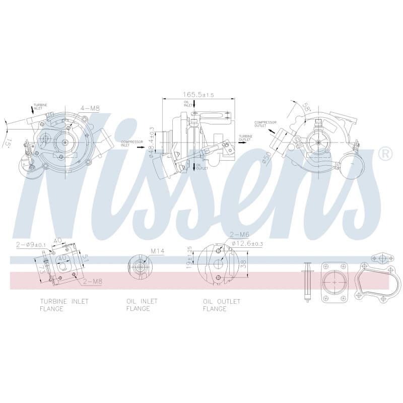 NISSENS kompresorius, įkrovimo sistema 93611 NISS