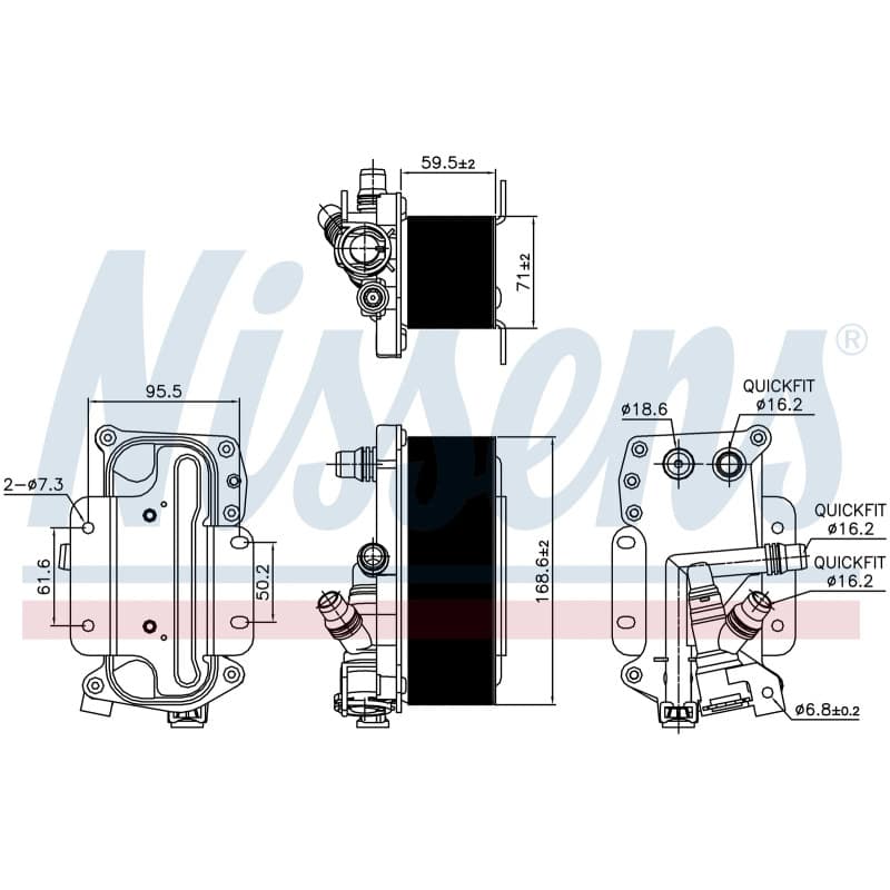 NISSENS alyvos aušintuvas, automatinė transmisija 90936 NISS