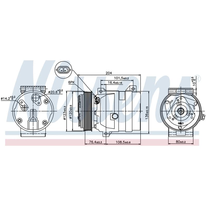 NISSENS kompresorius, oro kondicionierius 89063 NISS