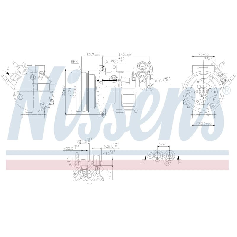 NISSENS kompresorius, oro kondicionierius 890776 NISS