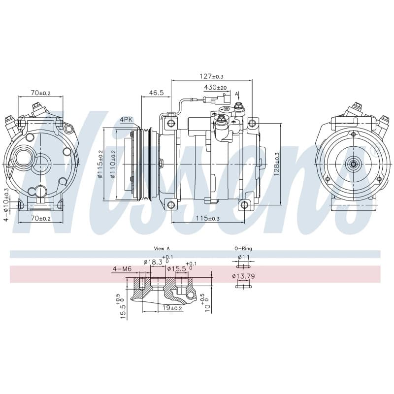 NISSENS kompresorius, oro kondicionierius 891005 NISS