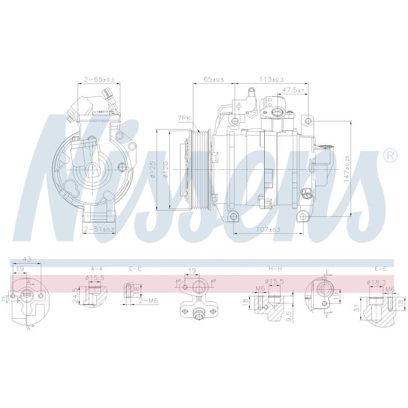 NISSENS kompresorius, oro kondicionierius 891044 NISS