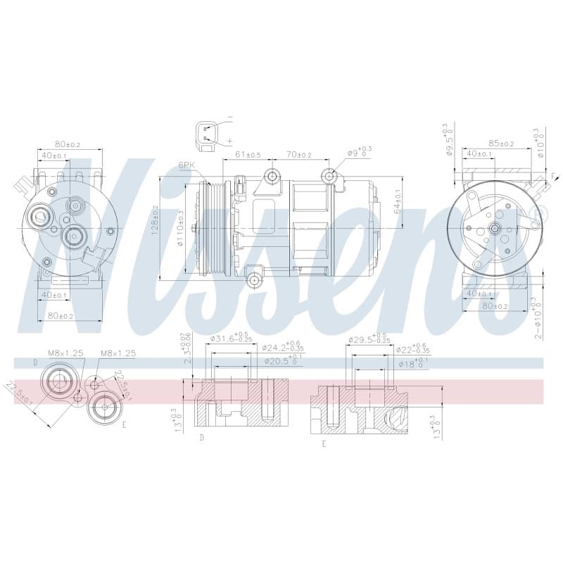 NISSENS kompresorius, oro kondicionierius 89326 NISS