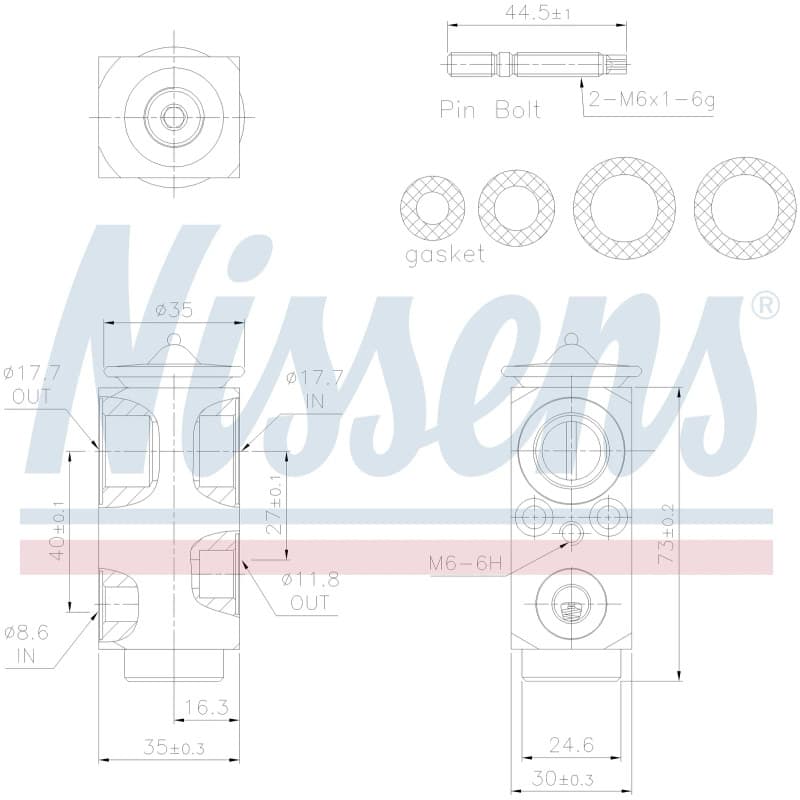 NISSENS išsiplėtimo vožtuvas, oro kondicionavimas 999364 NISS