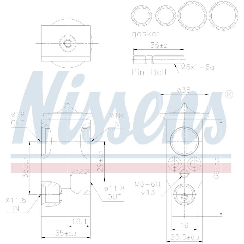 NISSENS išsiplėtimo vožtuvas, oro kondicionavimas 999377 NISS
