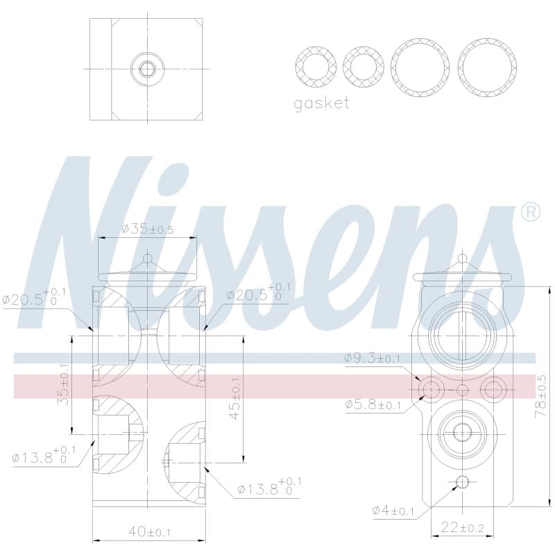 NISSENS išsiplėtimo vožtuvas, oro kondicionavimas 999422 NISS
