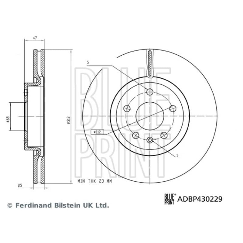 BLUEPRINT stabdžių diskas ADBP430229