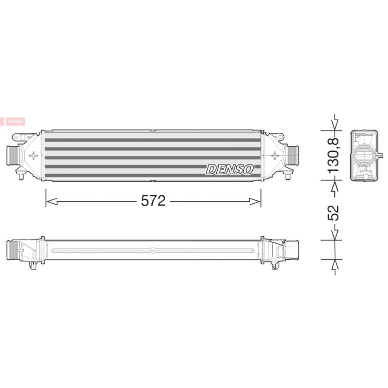 DENSO tarpinis suslėgto oro aušintuvas, kompresorius DIT09122 DENSO