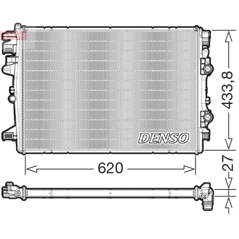 DENSO radiatorius, variklio aušinimas DRM06178 DENSO