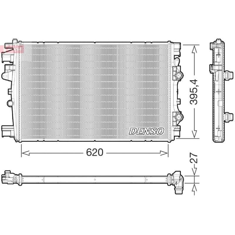 DENSO radiatorius, variklio aušinimas DRM09176 DENSO
