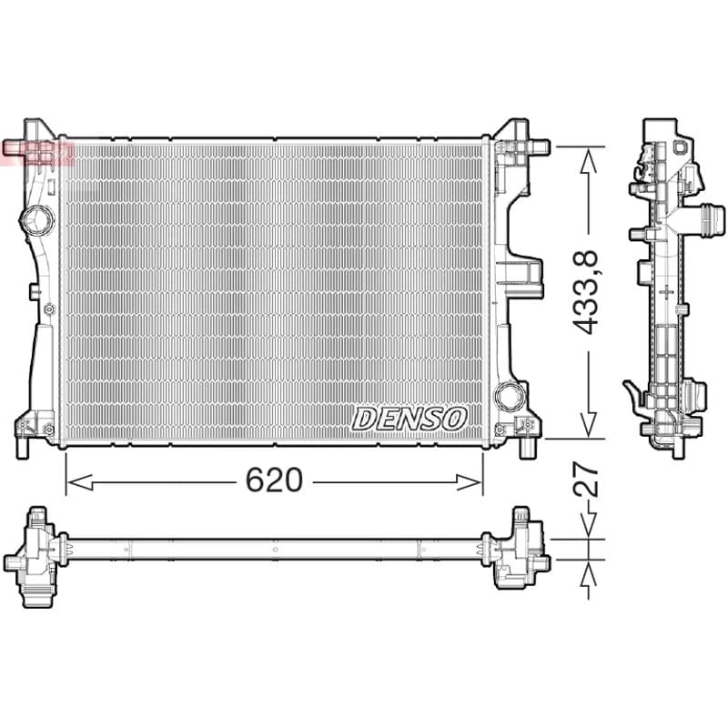 DENSO radiatorius, variklio aušinimas DRM09179 DENSO