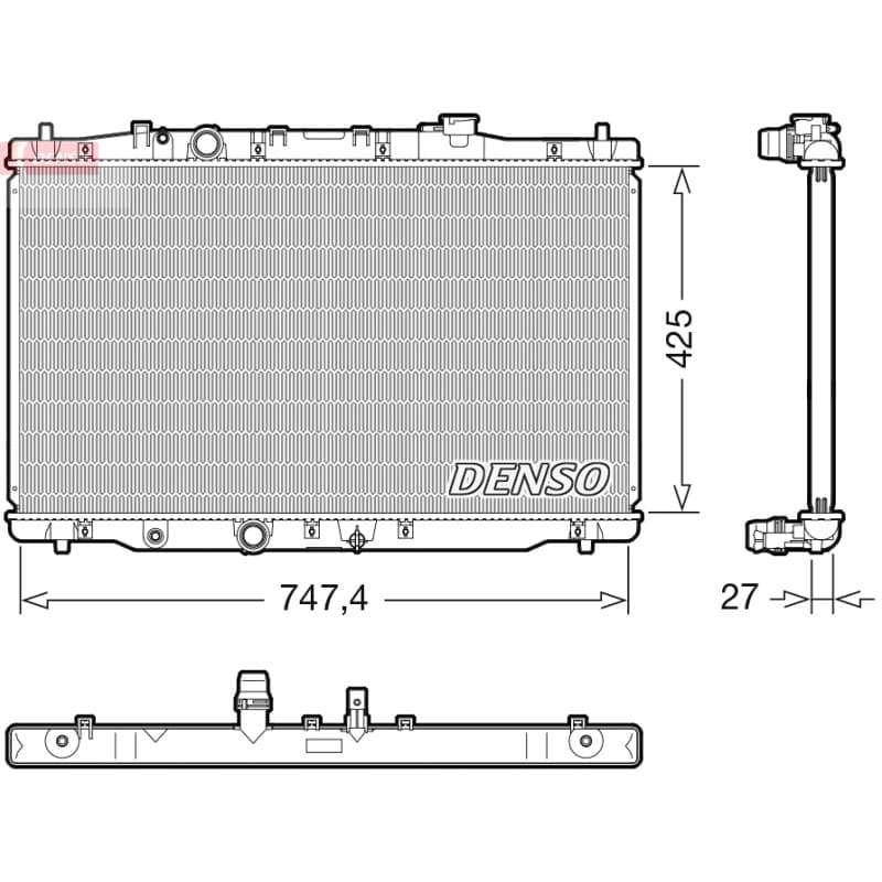 DENSO radiatorius, variklio aušinimas DRM40054 DENSO