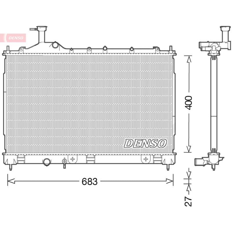 DENSO radiatorius, variklio aušinimas DRM45038 DENSO