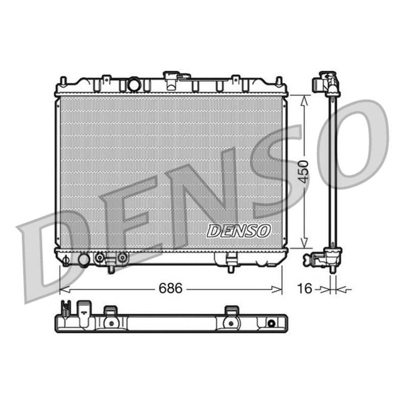 DENSO radiatorius, variklio aušinimas DRM46005 DENSO