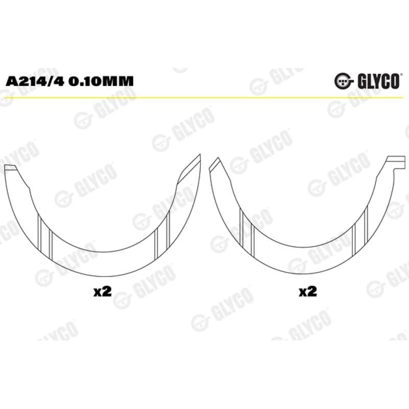 GLYCO atraminis tarpiklis, alkūninis velenas A214/4 0.10MM