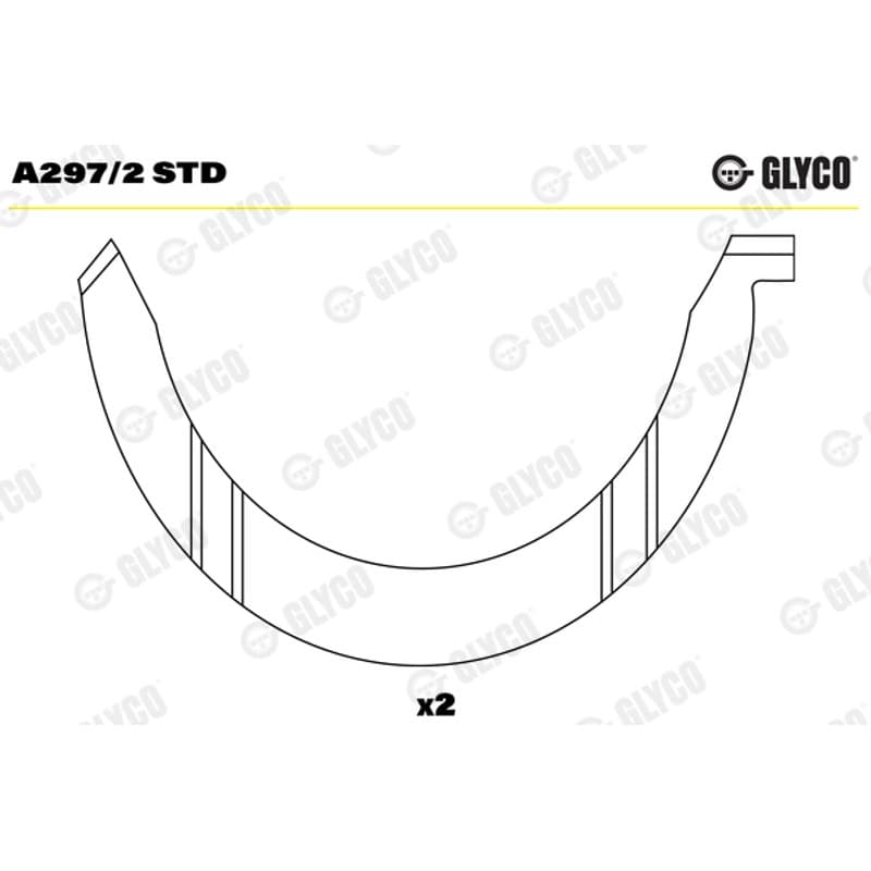 GLYCO atraminis tarpiklis, alkūninis velenas A297/2 STD