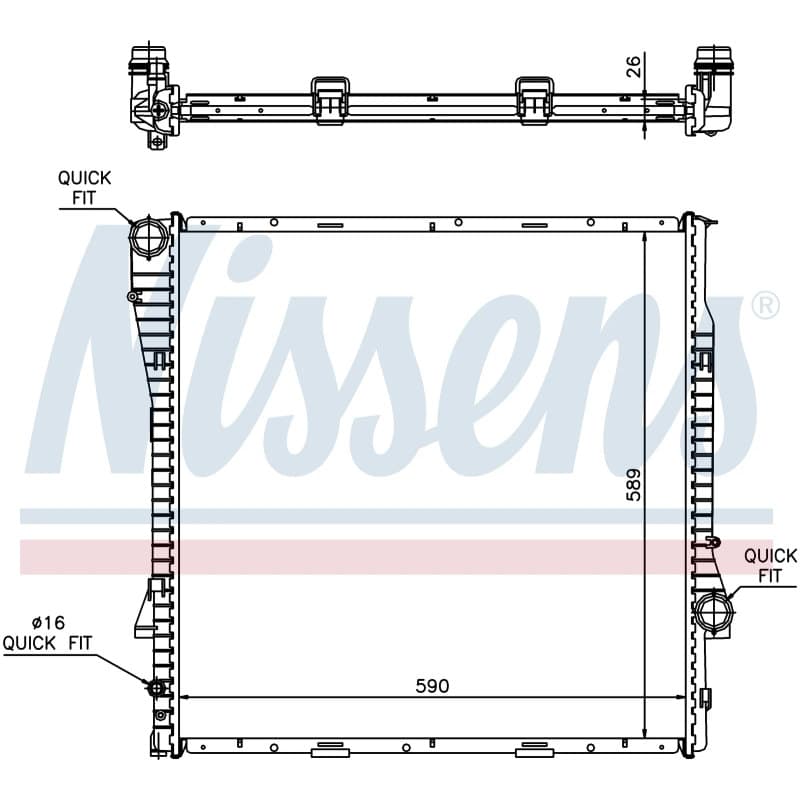 NISSENS radiatorius, variklio aušinimas 60788A NISS