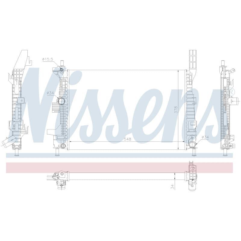 NISSENS radiatorius, variklio aušinimas 69238 NISS