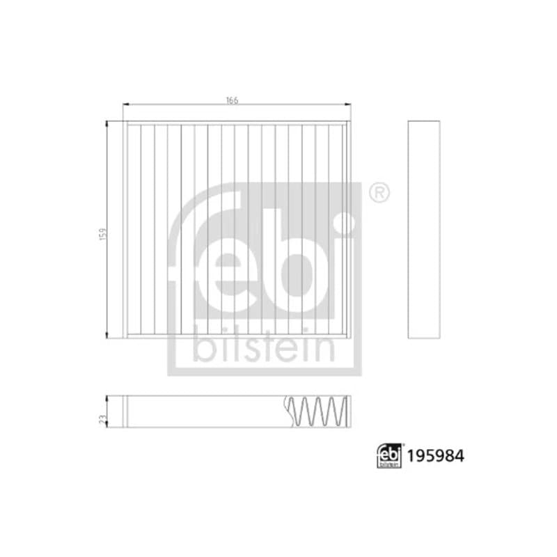 FEBIBILSTEIN filtras, salono oras F195984