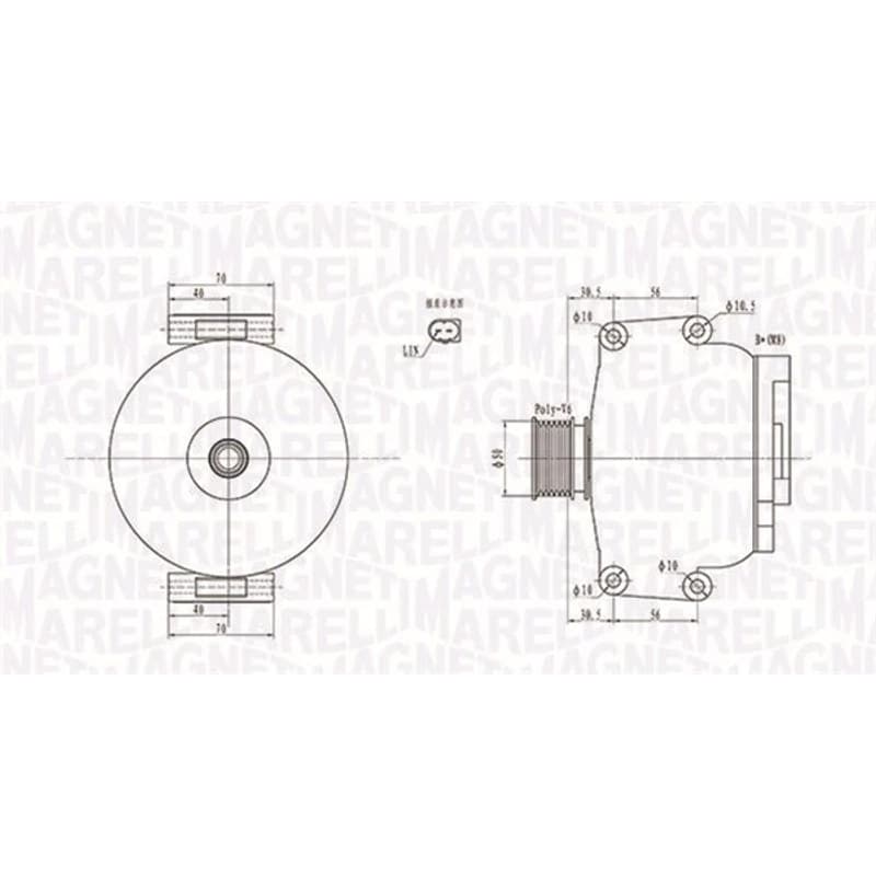 MAGNETIMARELLI kintamosios srovės generatorius 063731908010