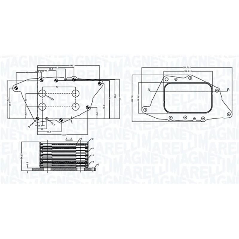 MAGNETIMARELLI alyvos aušintuvas, variklio alyva 350300004900