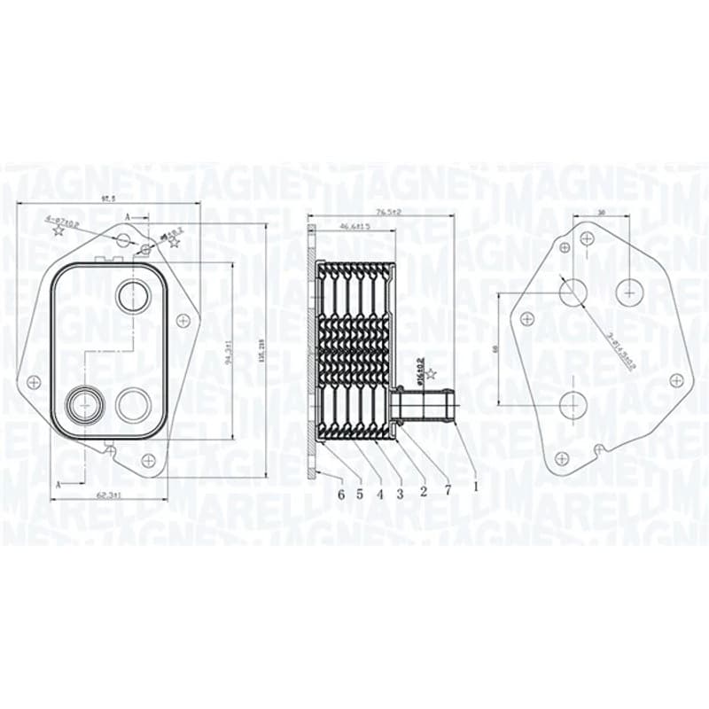 MAGNETIMARELLI alyvos aušintuvas, variklio alyva 350300006000