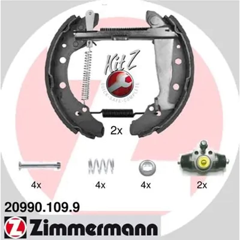 ZIMMERMANN stabdžių trinkelių komplektas 20990.109.9
