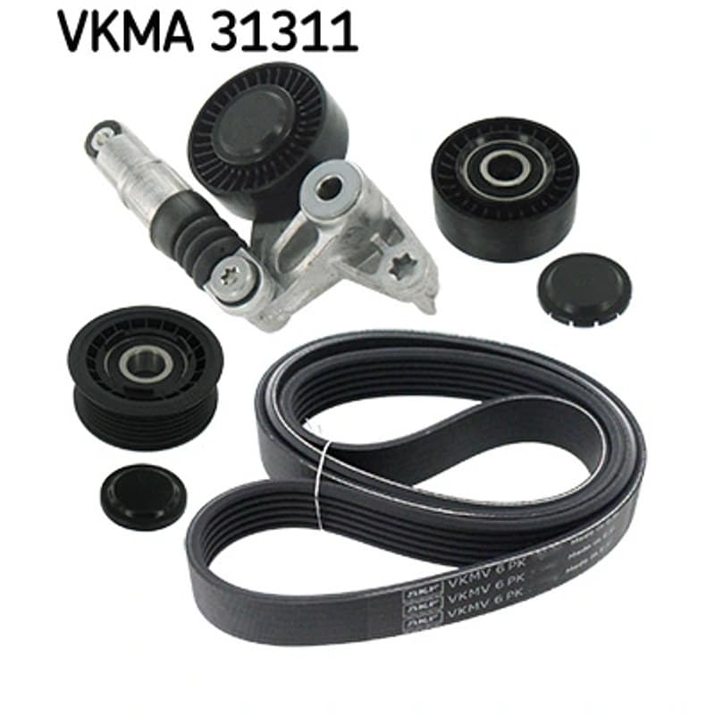 SKF VKMA 31311 V formos rumbuotas diržas, komplektas VKMA31311
