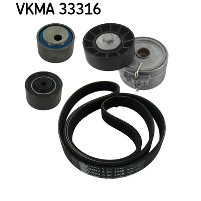 SKF VKMA 33316 V formos rumbuotas diržas, komplektas VKMA33316