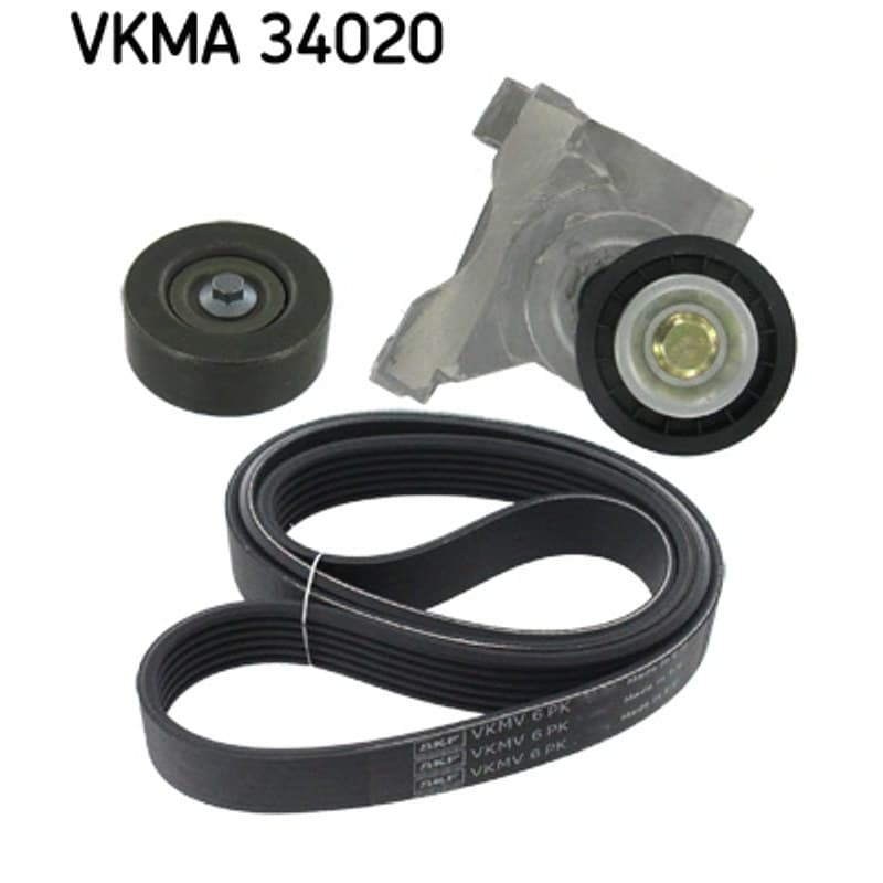 SKF VKMA 34020 V formos rumbuotas diržas, komplektas VKMA34020
