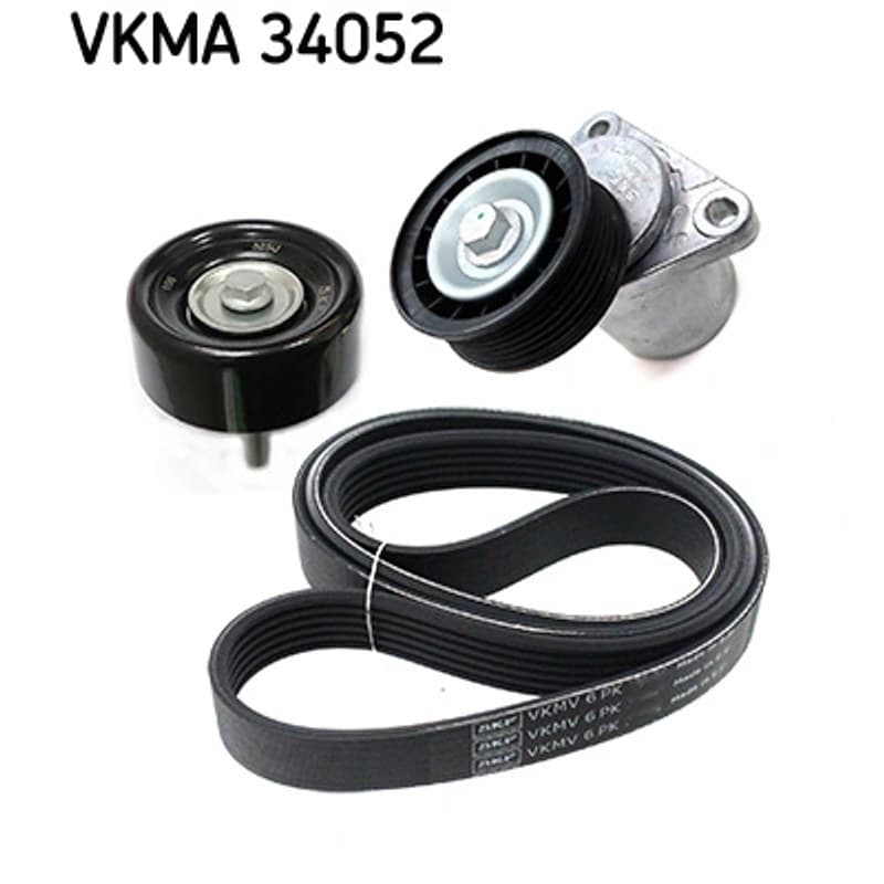 SKF VKMA 34052 V formos rumbuotas diržas, komplektas VKMA34052