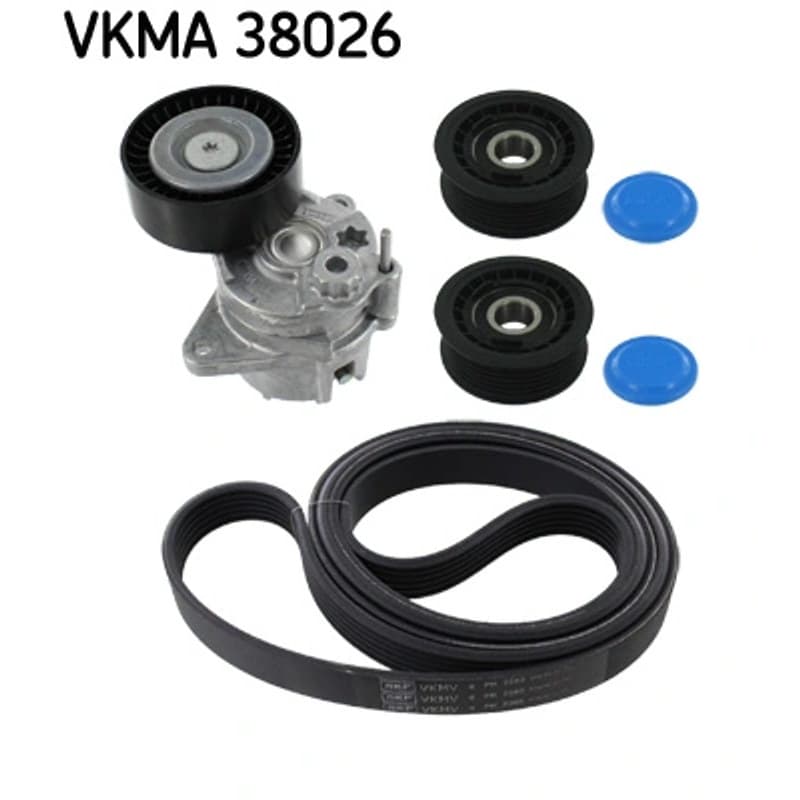 SKF VKMA 38026 V formos rumbuotas diržas, komplektas VKMA38026