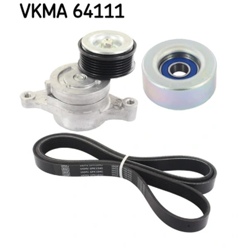 SKF VKMA 64111 V formos rumbuotas diržas, komplektas VKMA64111