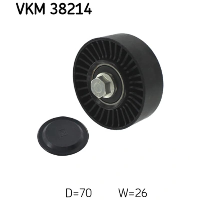 SKF VKM 38214 kreipiantysis skriemulys, V formos rumbuotas diržas VKM38214