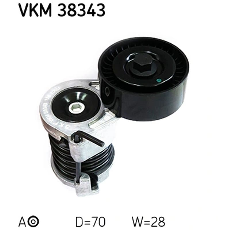 SKF VKM 38343 diržo įtempiklis, V formos rumbuotas diržas VKM38343