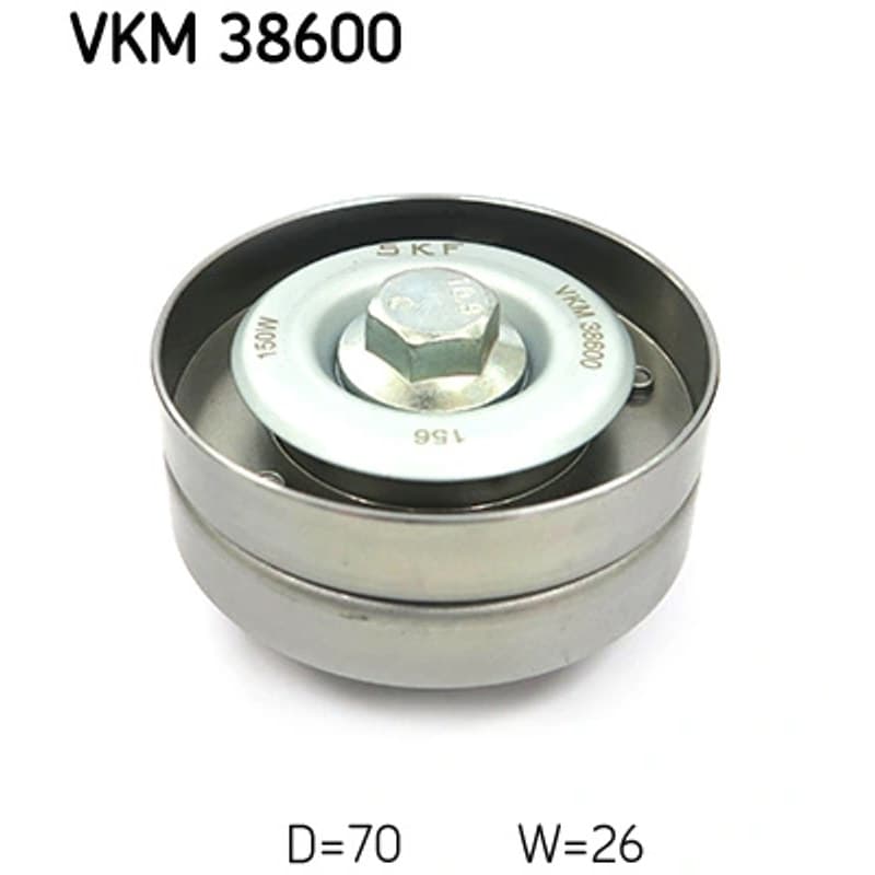 SKF VKM 38600 kreipiantysis skriemulys, V formos rumbuotas diržas VKM38600