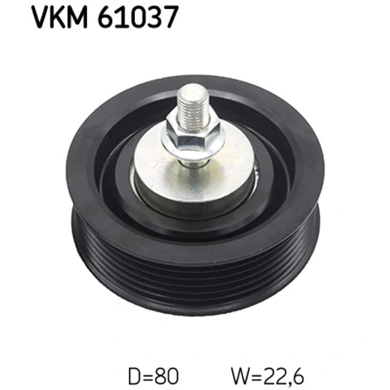 SKF VKM 61037 kreipiantysis skriemulys, V formos rumbuotas diržas VKM61037