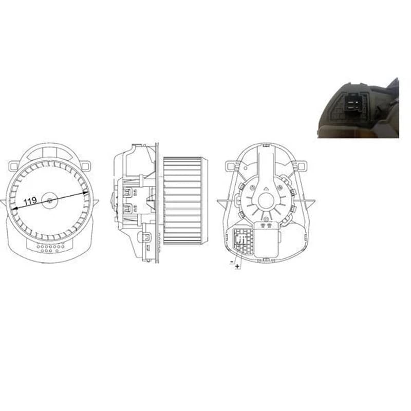 MAHLE AB 258 000S vidaus pūtiklis